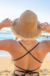 Frayed Edge Straw Bucket Hat - Stylish Sunhat, Sunhats, $ 34.95, A Moment Of Now™